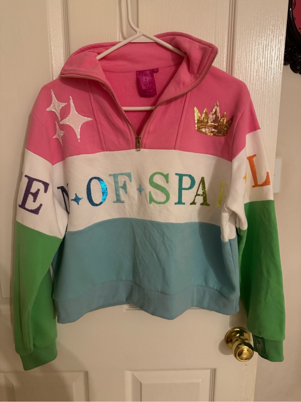 QOS Colorblock Half-Zip Sweatshirt - Note Small Stain